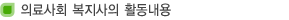 의료사회 복지사의 활동내용